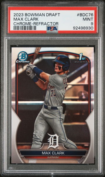 2023 Bowman Draft Chrome Refractor Max Clark #BDC76 PSA 9