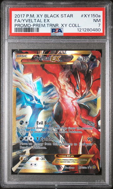 2017 Pokemon XY Black Star Full Art Yveltal EX #XY150a Promo PSA 7