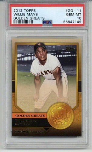 2012 TOPPS GOLDEN GREATS #GG-11 WILLIE MAYS CARD GIANTS PSA 10 LOW POP RARE