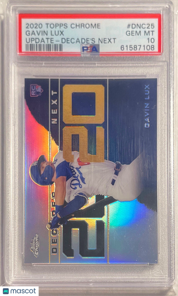 2020 Topps Chrome Update Decade's Next Gavin Lux #DNC25 PSA 10