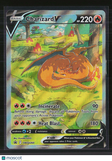 Pokemon 2022 Sword & Shield Charizard V FA #SWSH260