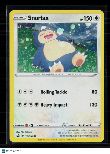 Pokemon 2020 Sword & Shield Snorlax #SWSH032