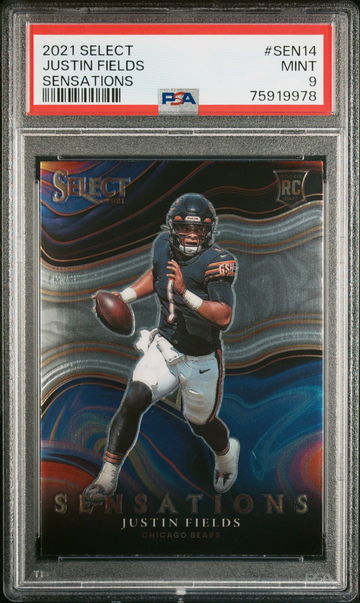 2021 PANINI SELECT SENSATIONS JUSTIN FIELDS #SEN14 RC ROOKIE PSA 9