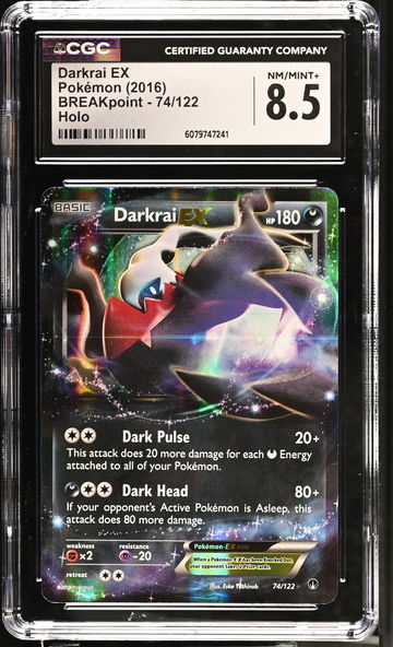 2016 Pokémon XY BREAKpoint Darkrai #74/122 EX Holo CGC 8.5