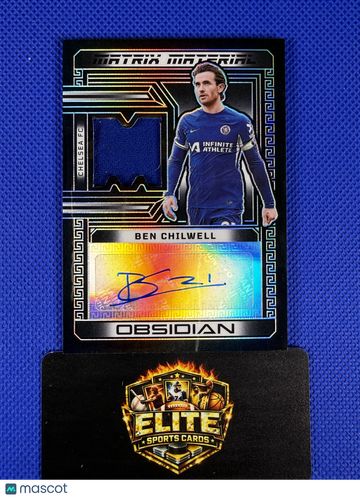 2024 Panini Obsidian Matrix Material Ben Chilwell #MM-BC Black Prizm /125 Patch Memorabilia