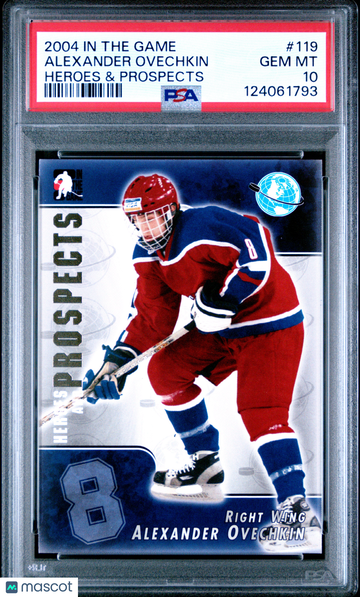 2004-05 In The Game Heroes & Prospects Alexander Ovechkin #119 Rookie PSA 10