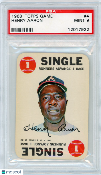 1968 Topps Game Henry Aaron #4 PSA 9