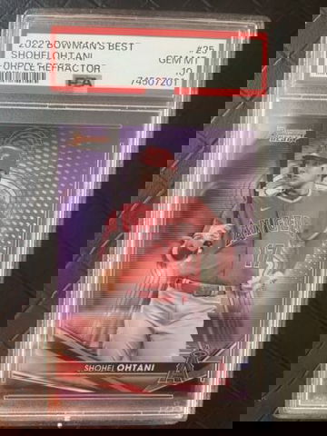 2022 Bowman's Best SHOHEI OHTANI PURPLE REFRACTOR 175/250 PSA 10 GEM MINT ANGELS