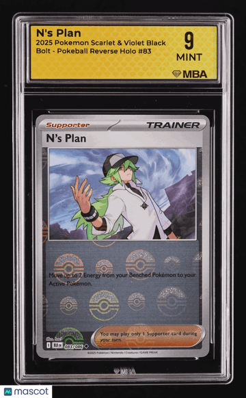 2025 Pokemon Scarlet & Violet Black Bolt N's Plan Reverse Holo MBA 9 #83
