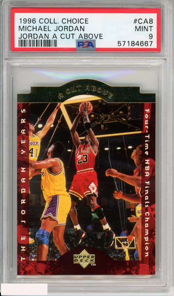 1996 COLLECTORS CHOICE MICHAEL JORDAN #CA8 JORDAN A CUT ABOVE BULLS HOF PSA 9