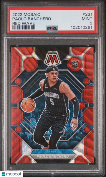2022 Panini Mosaic Paolo Banchero #231 Red Wave PSA 9