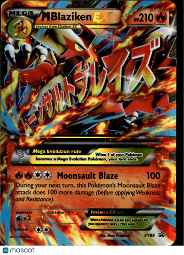 2015 XY M Blaziken EX Holo Black Star Promo FA #XY86