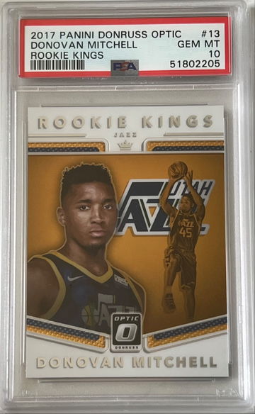 2017 Panini Donruss Optic Donovan Mitchell Rookie Kings PSA 10 RC Jazz