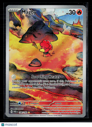 2023 Paradox Rift Magby Holo Secret Rare #186/182