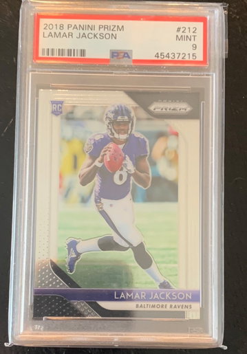 2018 Prizm Lamar Jackson PSA 9
