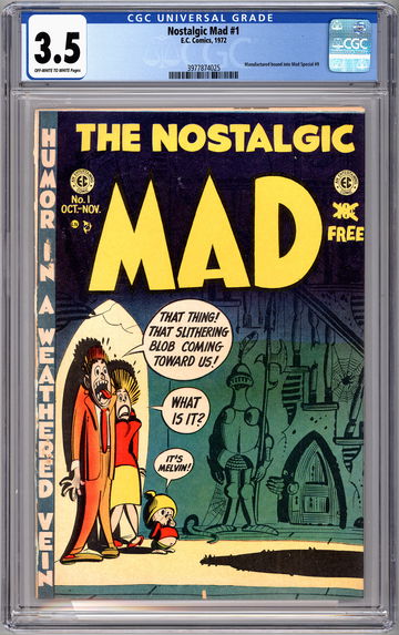MAD #1 CGC 3.5 AKA THE NOSTALGIC MAD #1 WOOD & KURTZMAN ART 20TH ANNIV REPRINT 1952-1972