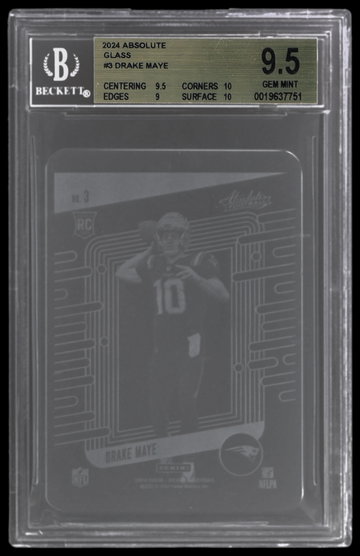2024 Panini Absolute Drake Maye Glass BGS 9.5 RC