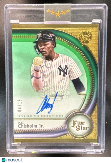 2024 Five Star Jazz Chisholm Green Auto 04/15 #FSA-JC New York Yankees