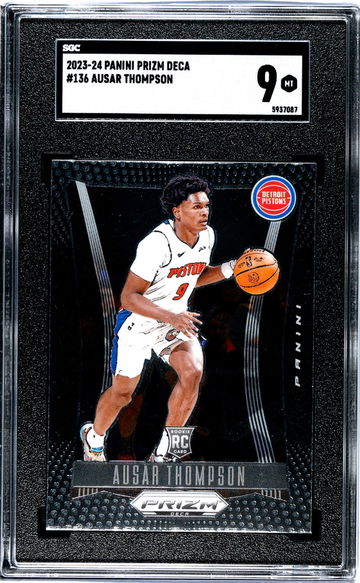 2023 Panini Prizm Deca Ausar Thompson #136 RC SGC 9