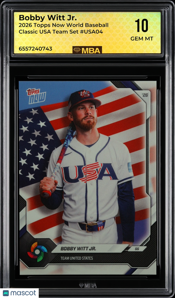 2026 Topps Now World Baseball Classic Bobby Witt Jr. #USA04 USA Team Set MBA 10