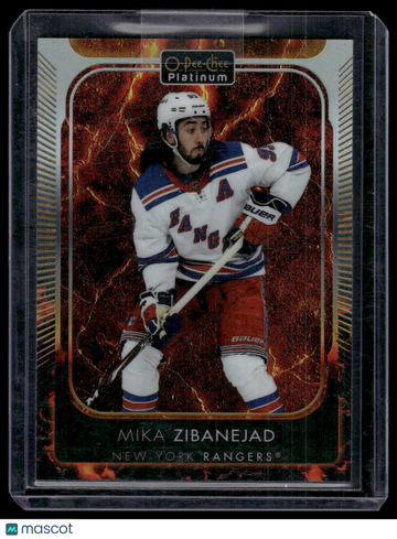 2021-22 O-Pee-Chee Platinum Mika Zibanejad #72 Hot Magma /499