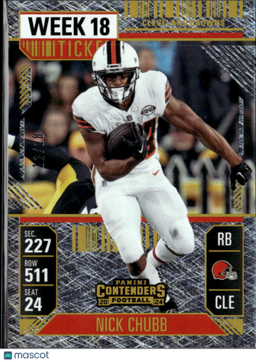 Nick Chubb 2025 Panini Contenders Football Cleveland Browns