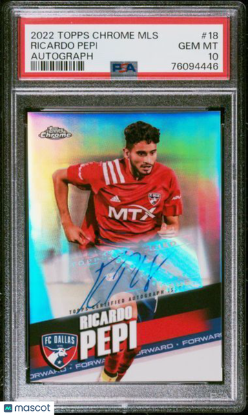 2022 Topps Chrome MLS Ricardo Pepi #18 Autograph PSA 10