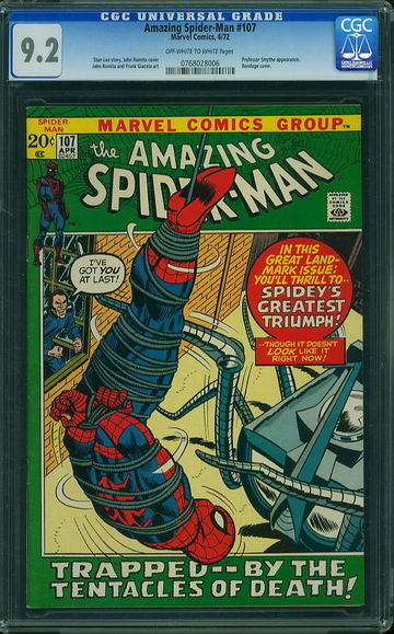 AMAZING SPIDER-MAN #107, CGC 9.2 NM-