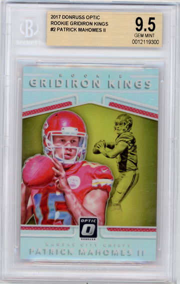 2017 Donruss Optic Rookie Gridiron Kings #2 Patrick Mahomes II BGS 9.5 GEM MINT