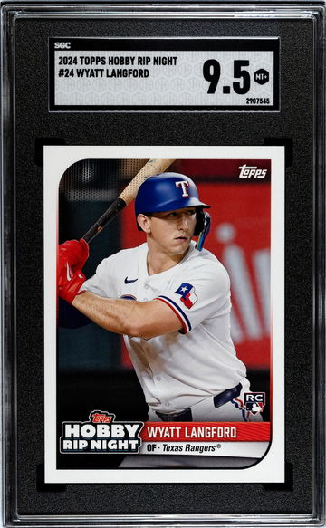2024 Topps Hobby Rip Night Wyatt Langford #24 RC SGC 9.5