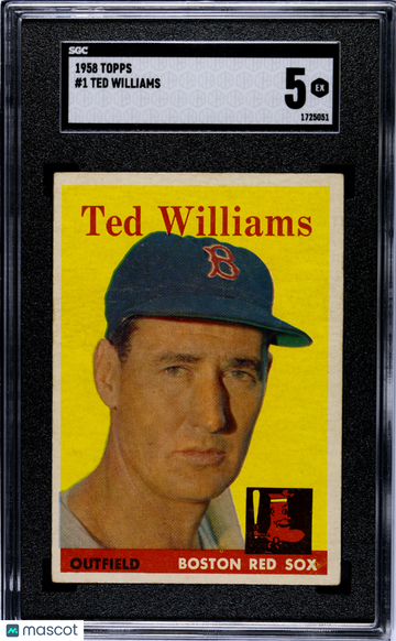 1958 Topps Ted Williams #1 SGC 5