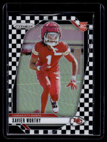2024 Panini Prizm Checkerboard Xavier Worthy #399 RC