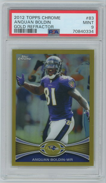 2012 Topps Chrome Anquan Boldin GOLD Refractor 9/50 Future HOFer49ers Cardinals