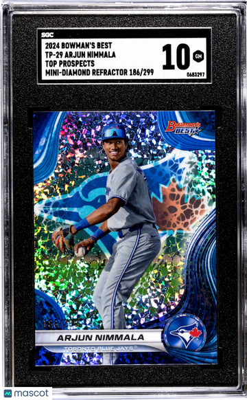2024 Bowman's Best Arjun Nimmala #TP-29 Top Prospects Mini Diamond Refractor SGC 10