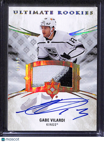 91/99 2020-21 Upper Deck Ultimate Collection Ultimate Rookies Gabe Vilardi #144 Auto Patch