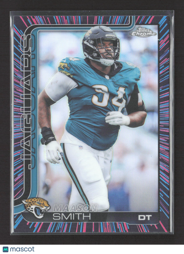 2024 Topps Chrome Maason Smith #140 Pink Velocity
