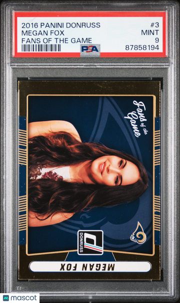 2016 Panini Donruss Fans Of The Game Megan Fox #3 Fans Of The Game PSA 9