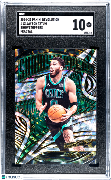 2024 Panini Revolution Jayson Tatum #13 Showstoppers Fractal SGC 10