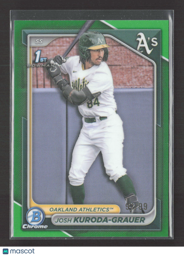 2024 Bowman Chrome Josh Kuroda-Grauer #BDC-54 Green