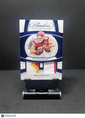 2025 FLAWLESS TRAVIS KELCE CAREER MILESTONES BLUE SAPPHIRE PATCH /5