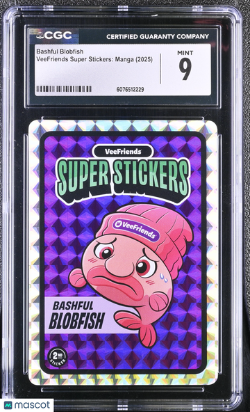 2025 Veefriends Super Stickers: Manga Bashful Blobfish CGC 9