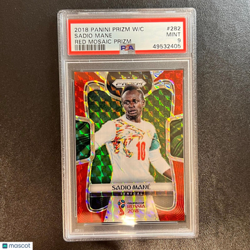 2018 Panini Prizm World Cup Sadio Mane #282 Red Mosaic Prizm PSA 9