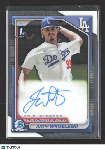 2024 Topps Bowman Chrome Justin Wrobleski #CPA-JW 1st Bowman