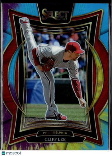 Cliff Lee 2025 Panini Select Prizm Tie-Dye /25 Philadelphia Phillies