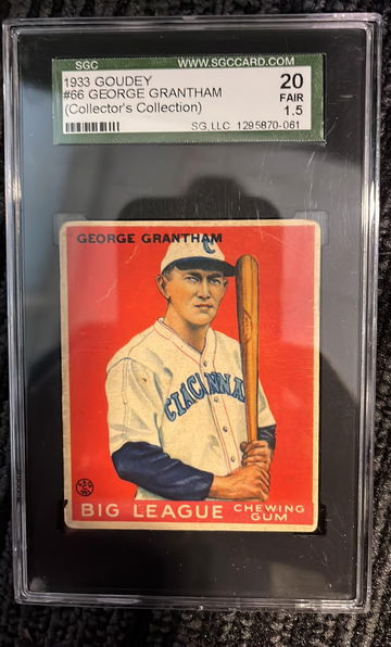 1933 Goudey George Grantham SGC 1.5