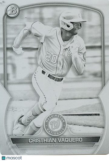2023 Bowman Chrome Cristhian Vaquero Black Printing Plate