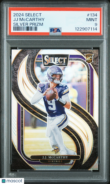 2024 Panini Select JJ Mccarthy #134 Silver Prizm PSA 9