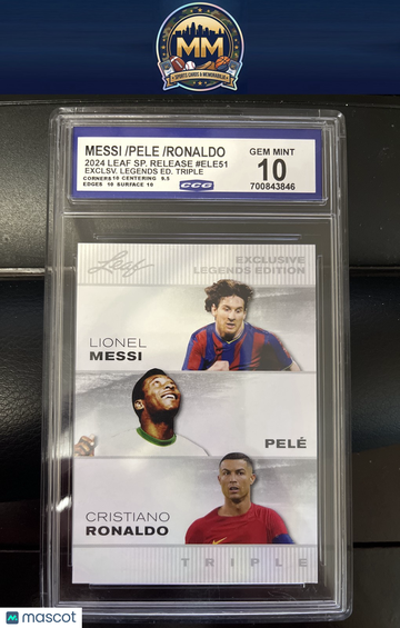 2024 Leaf Exclusive Legends Edition Lionel Messi / Pele / Cristiano Ronaldo #ELE59 Leaf Multi-Sport Special Release Lege