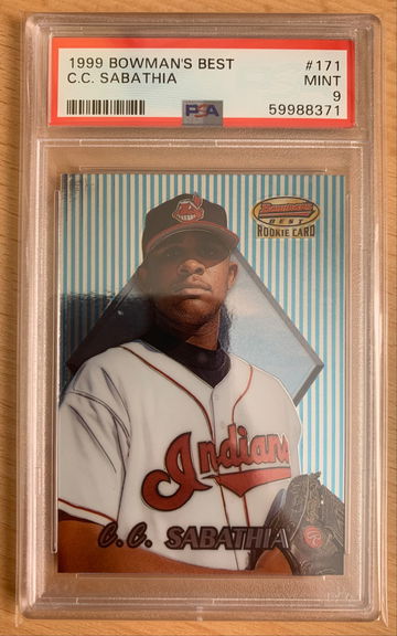 CC Sabathia 1999 Bowman Bowman’s Best RC Rookie #171 PSA 9 Mint