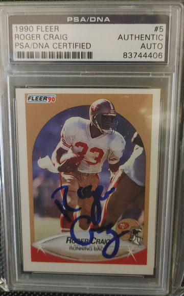 1990 Fleer Roger Craig Auto PSA/DNA San Francisco 49ers